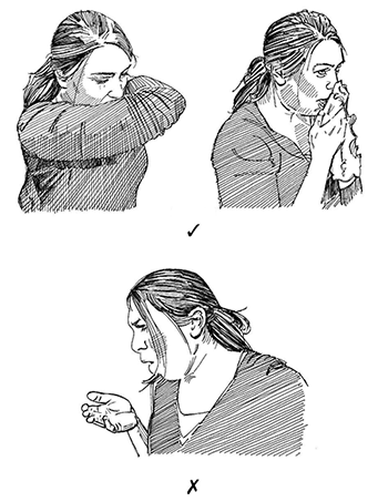 IFRC_coughing etiquette illustrations