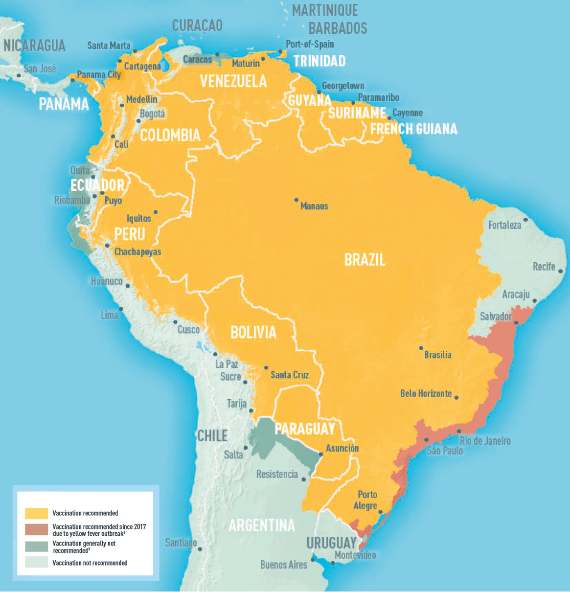 Yellow fever epidemic maps South America