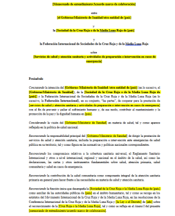 Memorando de entendimiento/Acuerdo marco de colaboración
