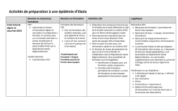 Activités de préparation à une épidémie d’Ebola 