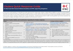 publication cover- cholera quick response guide in English